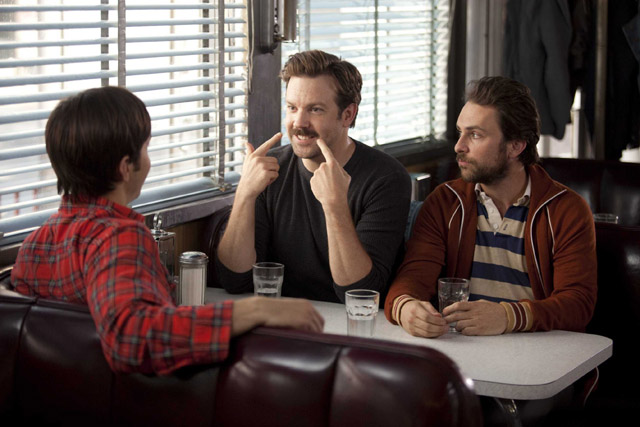With Friends Like These...: Justin Long as Garrett, Jason Sudeikis as Box, and Charlie Day as Dan in ‘Going the Distance’