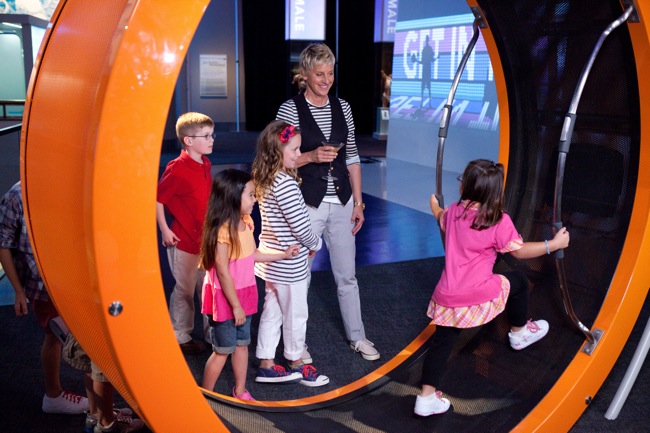 Ellen DeGeneres chaperones a field trip to the Museum of Science and Industry.” target=