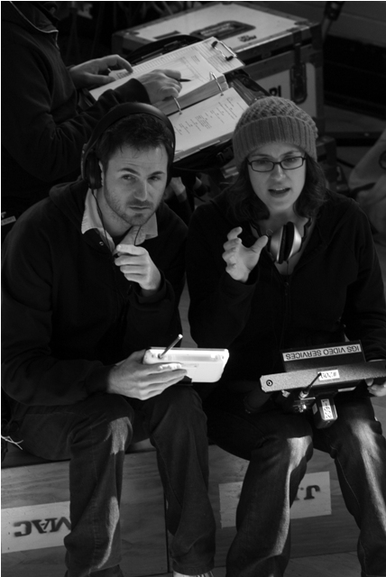 Ryan Fleck and Anna Boden on the set of their new film, It's Kind of a Funny Story.