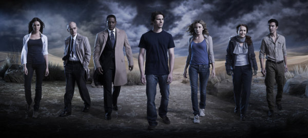 (l-r) Taylor Cole as Vicky Roberts, Zeljko Ivanek as Blake Sterling, Blair Underwood as Elias Martinez, Jason Ritter as Sean Walker, Sarah Roemer as Leila Buchanan, Laura Innes as Sophia McGuire, Ian Anthony Dale as Simon Lee -- Photo by: Patrick Ecclesine/NBC