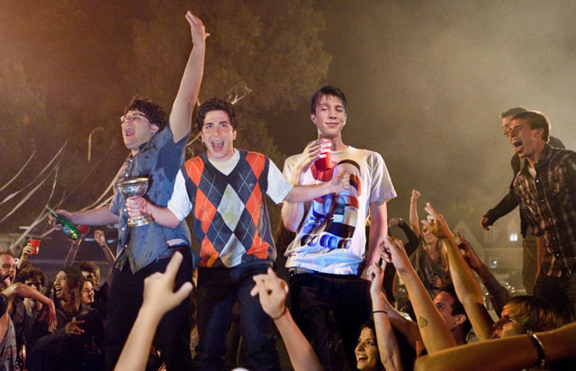 L-R: Jonathan Daniel Brown (J.B.), Oliver Cooper (Costa) and Thomas Mann (Thomas) in ‘Project X’
