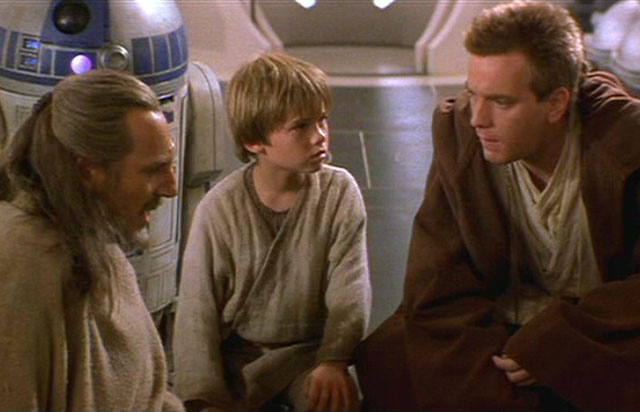 Liam Neeson, Jake Lloyd and Ewan McGregor in ‘Star Wars: Episode 1 –The Phantom Menace’