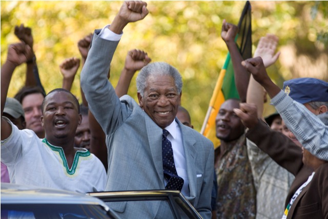 MORGAN FREEMAN as Nelson Mandela in Warner Bros. Pictures' and Spyglass Entertainment's drama 