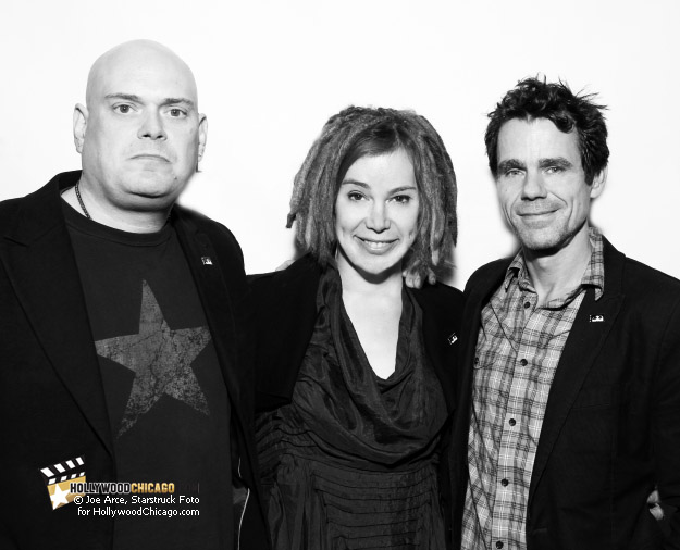 Directors Andy Wachowski, Lana Wachowski and Tom Tykwer at the Chicago premiere of Cloud Atlas.
