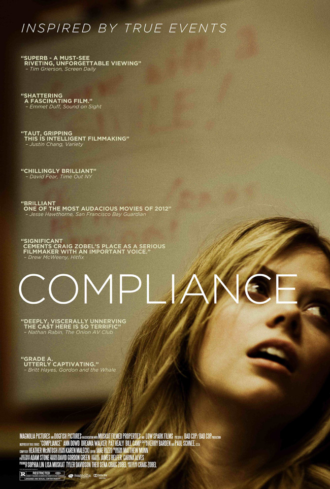 The movie poster for Compliance starring Ann Dowd