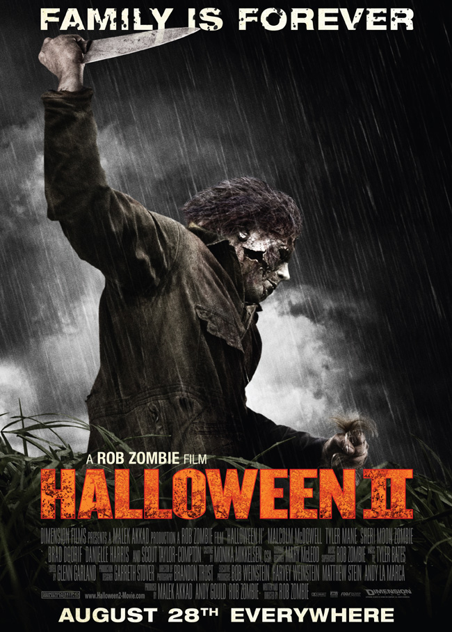 The movie poster for Rob Zombie's Halloween II