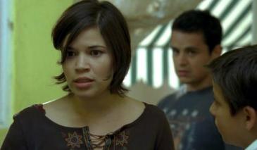 America Ferrera (left), Jesse Garcia (middle) and Adrian Alonso in Under the Same Moon