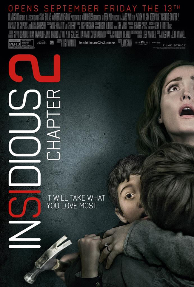 The movie poster for Insidious: Chapter 2 starring Rose Byrne and Patrick Wilson