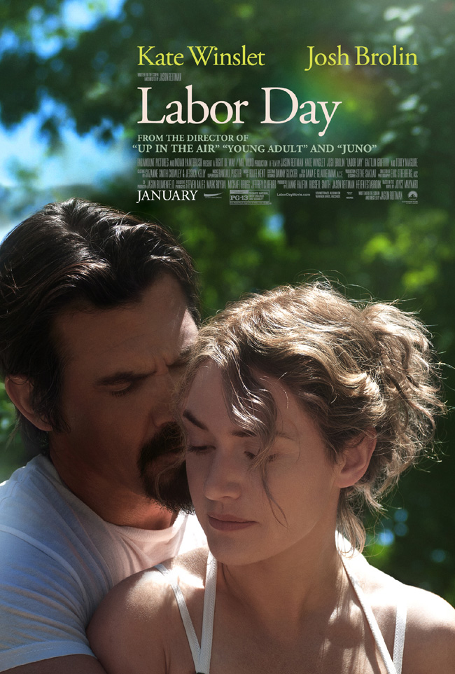 The movie poster for Labor Day starring Kate Winslet and Josh Brolin