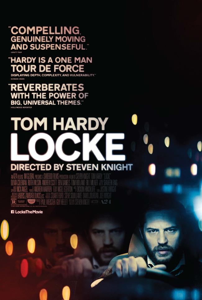 The movie poster for Locke starring Tom Hardy