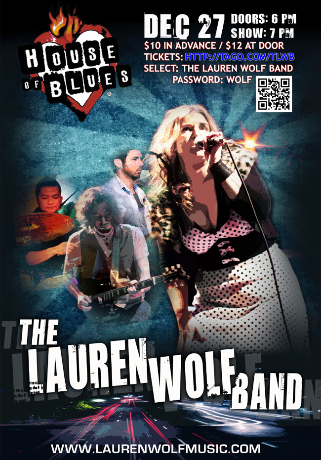 The Lauren Wolf Band performs live at the House of Blues Chicago on Dec. 27, 2012