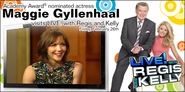 Maggie Gyllenhaal on LIVE! with Regis and Kelly