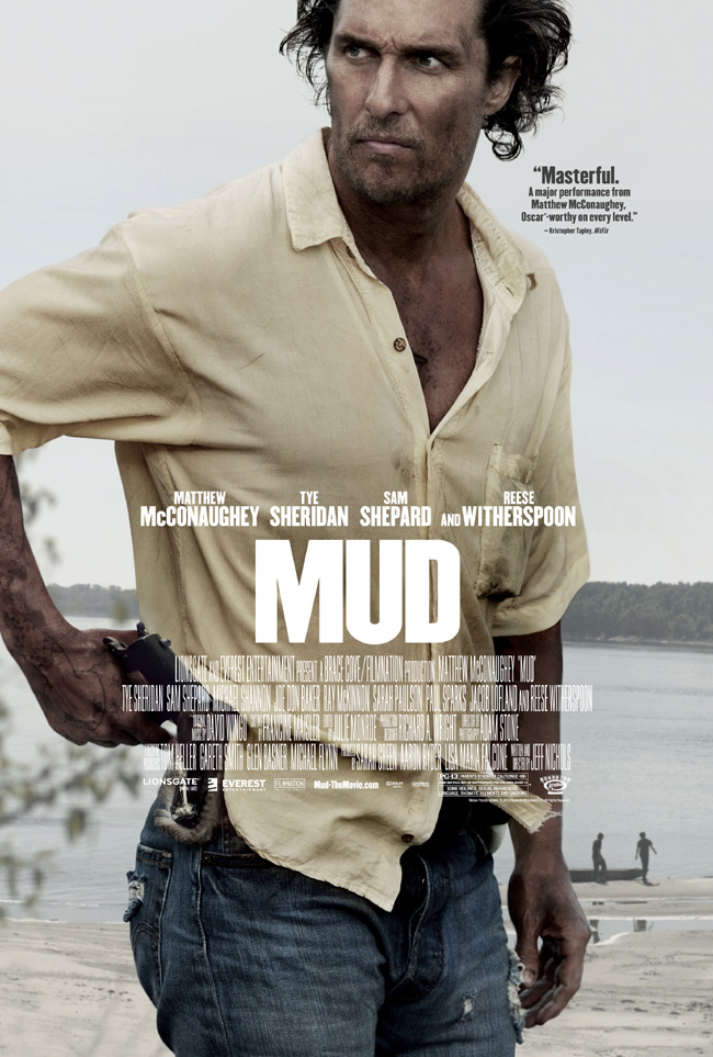 The movie poster for Mud starring Matthew McConaughey and Reese Witherspoon