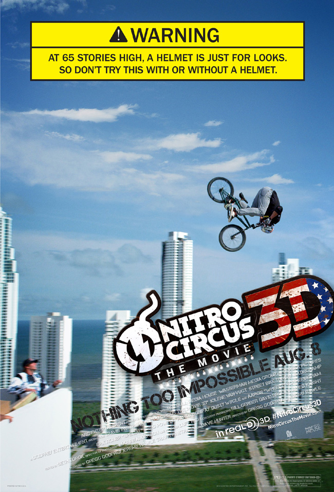 The Nitro Circus: The Movie 3D movie poster starring Travis Pastrana