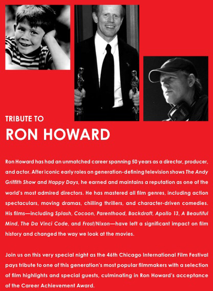 Ron Howard at the Chicago International Film Festival