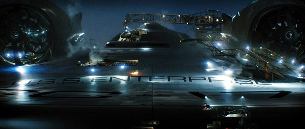 The first photo of the U.S.S. Enterprise in the new Star Trek film
