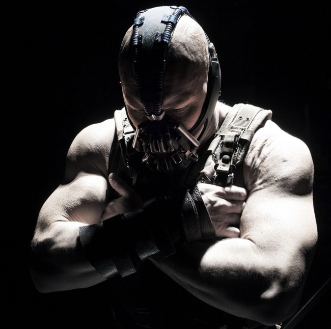 Tom Hardy as Bane in The Dark Knight Rises