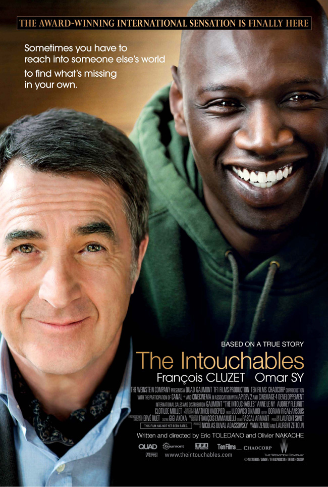The Intouchables movie poster with François Cluzet and Omar Sy