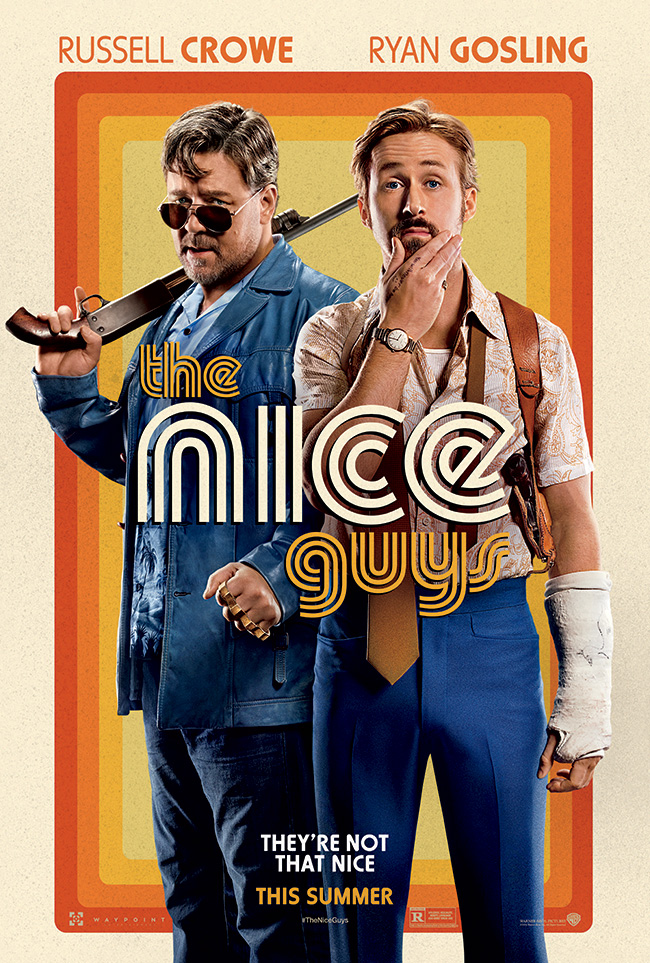 The movie poster for The Nice Guys starring Ryan Gosling and Russell Crowe