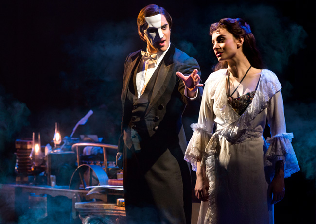 Cooper Grodin and Julia Udine in The Phantom of the Opera