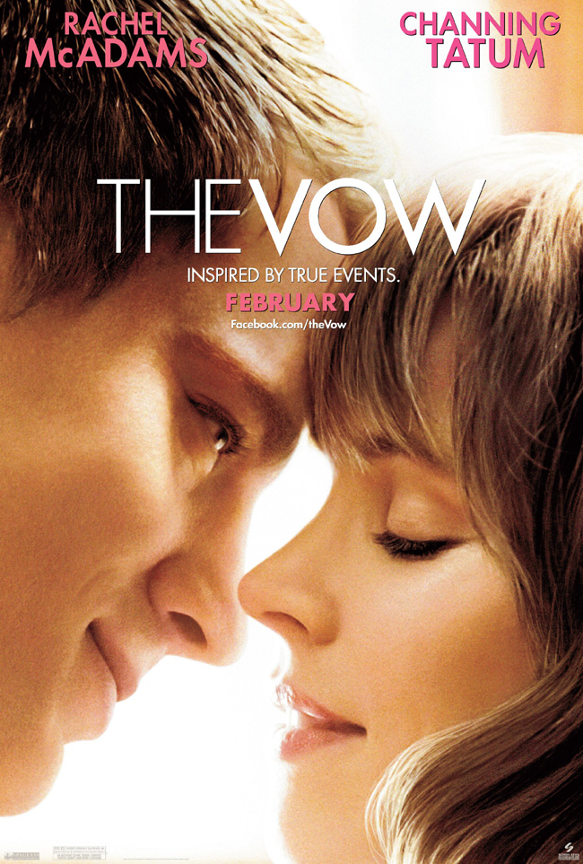 The movie poster for The Vow starring Rachel McAdams and Channing Tatum